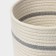 Basket for storage ladled handmade LadoM "Dorian", cotton, 18 × 18 × 15 cm, white-gray color