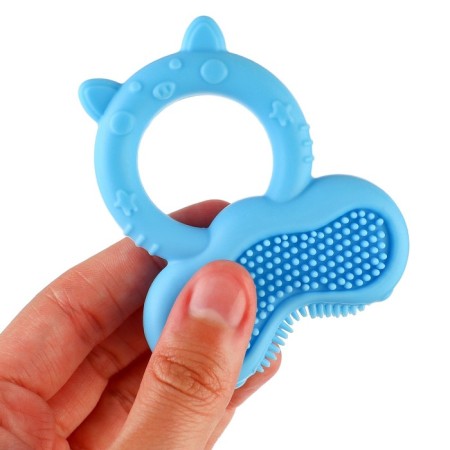 Silicone teething "cat", massager, color mix, crumb I-4