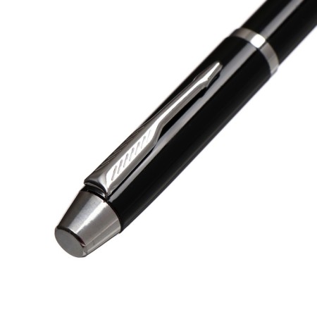 Gift handle, ball "Atlantic" in the leatherette case, rotary, black body with silver-4