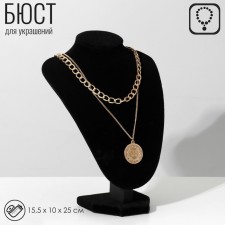 Bust for jewelry, 15.5 × 10 × 25 cm, h = 25 cm, black color