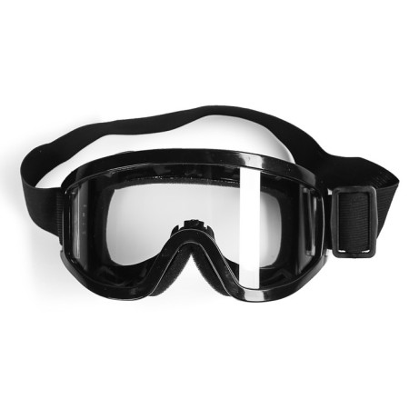 Mask glasses for motor vehicles, glass is transparent, black color