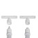 The Linea Optima adapter for the flexible neon loop a492033-2, 2.5x12.7x7.1 cm, white
