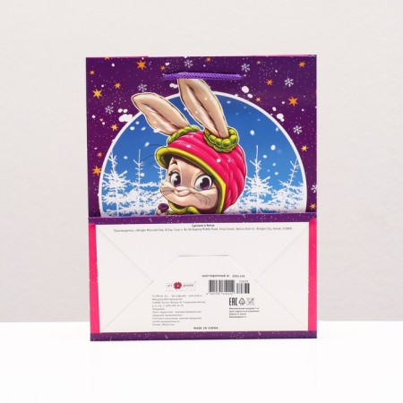 Gift package "Bunny Skier", 18 x 22.3 x 10 cm-1
