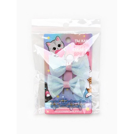 Hair bow 2 pcs, Krabi "Bright Star", 8 x 12.5 cm-9
