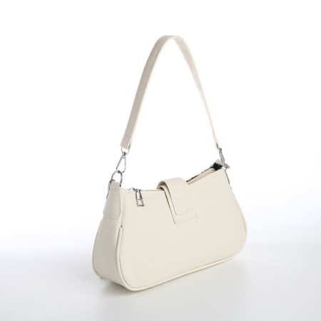 Youth bag with a zipper, white color-1