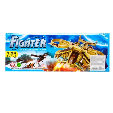 The “fighter” helicopter, works from batteries, light and sound, black color-5