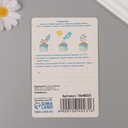 Growing postcard "for you! Grow together" 10*15 cm-2