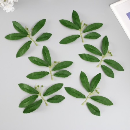 Artificial plant for creativity "Hebelly leaves" set of 6 pcs 13.5x16 cm-2