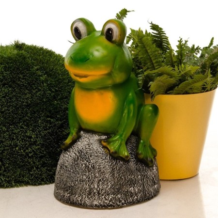 Garden figure "Frog on the stone" 36x31x57cm
