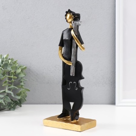 Souvenir Polystone "Smugusist" Black with gold 11x6.5x27 cm-2