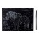 Engraving 18 × 24 cm, horses "Sheetland pony" (silver)