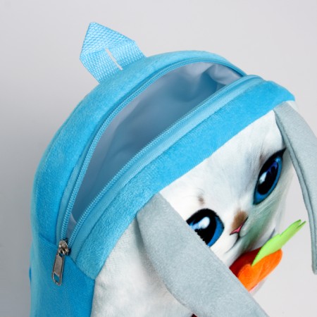 Baby backpack for a girl "Bunny" with carrots-5