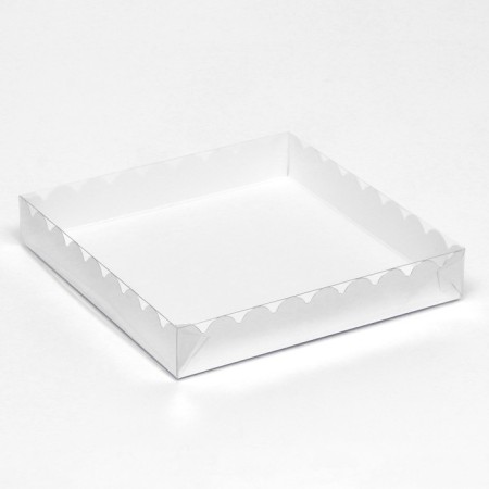 Box for cookies, silver, 18 x 18 x 3 cm