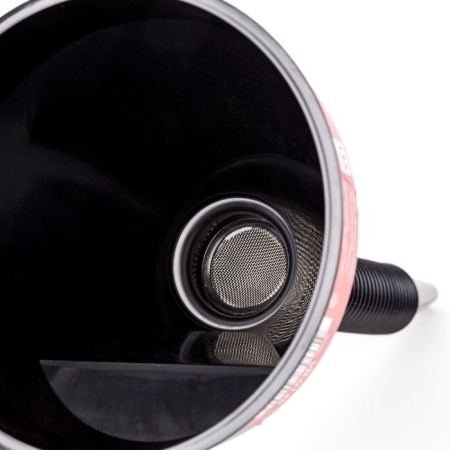 Plastic funnel Autoprofi, collapsible, mesh filter, diameter 135 mm, height 380 mm, black 4-4