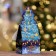 Gift box "Christmas tree" Blue hook ", 15.7 x 9.5 x 22.5 cm