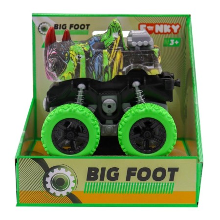 Friction Funky Toys "rhino", 4x4, springs, green color-1
