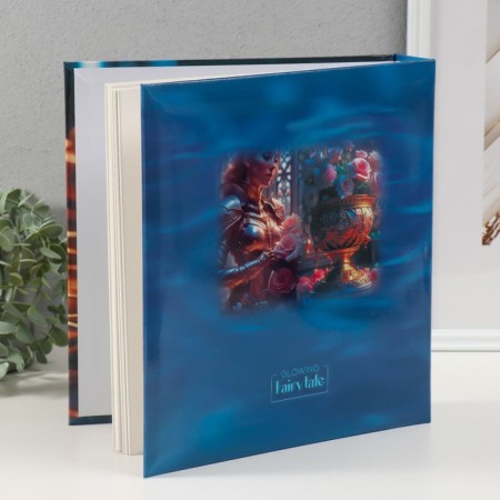 Photo album on 50 magnetic sheets 23x28 cm, "Liquid Metal Flowers 2"-1