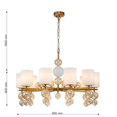 Suspension chandelier Ether 890 mm, E14 400W-2