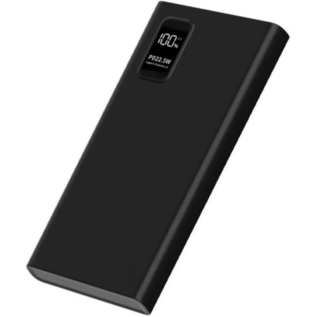 External Pero PB05, 10,000 mAh, 2 USB, 5 A, display, black-5