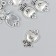 Decor for creativity Metal "Flower with leaves" silver 1.2x2 cm