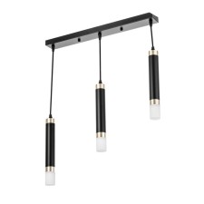 Bayerlux suspension of Bayerlux “Warton” 3xLED 18W 4000k Black Gold 50x4x30-180cm 9802