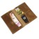 Cover for a passport with pockets, brown color