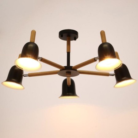 Chandelier 1049/5bk E27 60W black 80x80x50 cm Bayerlux-1