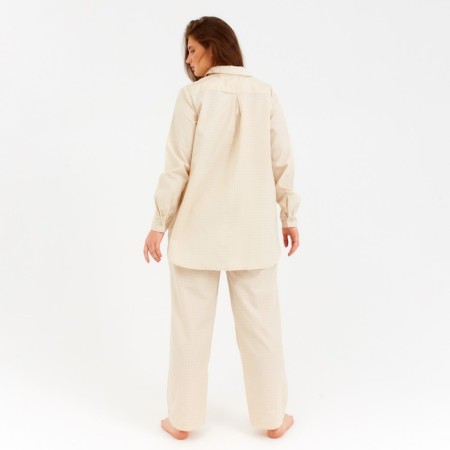 Women's pants Minaku: Home Collection Beige Color, Rr. 48-2
