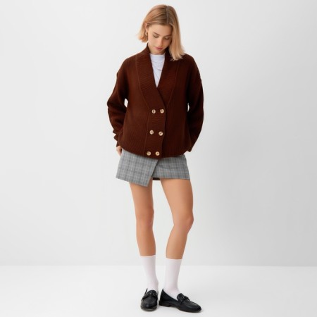 Jumper Female Minaku: Casual Collection Color Chocolate, Rr. 44-1