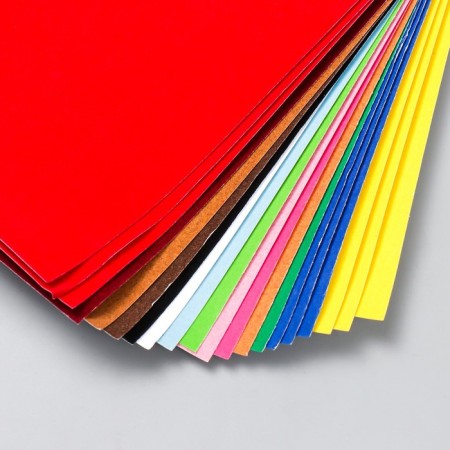Cardboard color velvet, set of 20 sheets, 14 colors, 180 g/m2-1