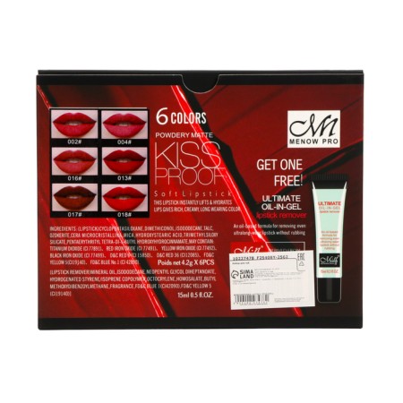 A set of 6 waterproof pencils+lip oil+sharpener-5