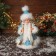 Snow Maiden "in a fluffy fur coat, with a flashlight" moves, with a backlight, 30x18 cm, blue