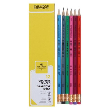 Chernographic pencil Koh-I-Noor, 1380 HB, sharpened, with an eraser