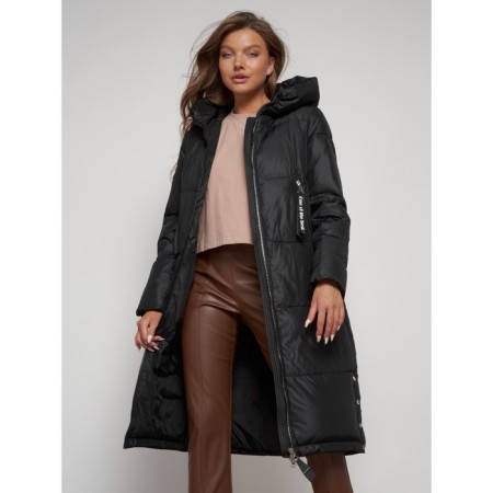 Coat insulated winter female, size 52, black color-18