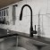 MILARDO MEAL M01BL2FM05 kitchen mixer, pouring 200 mm, flexible surge and shower nozzle, black mA