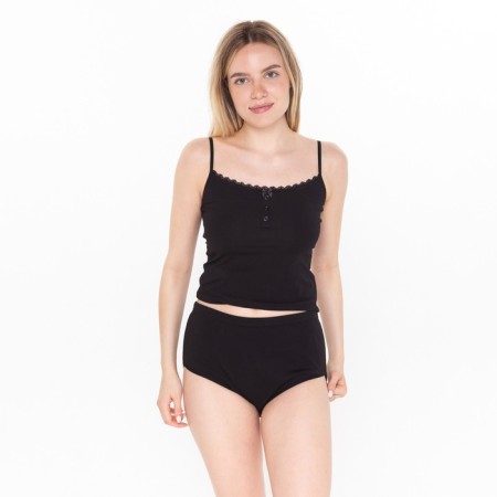 Panties female slips, black color, size 48 (xl)-1