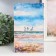 Safe Brush Tree leatherette "boat on the seashore" 21x13x5 cm