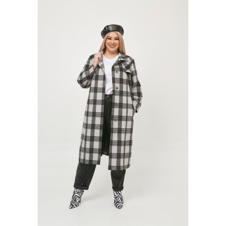 Female coat, size 56, gray color-1
