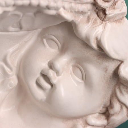Figure pot "Angel with roses", aged, 1.8 l/ 24x24x70cm-6