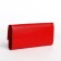Women's wallet on the button, red color