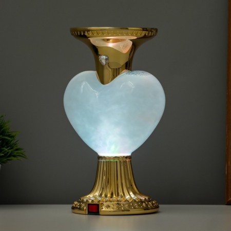 Lava-lamp "Heart" LED 2W from batteries 3haa gold 12.5x10x20.5 cm-6