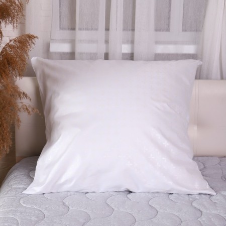 Pillowcase-pillowcase 70x70cm on lightning Roman (white), tick 90g/m, PE70%, HL30%