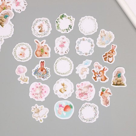Stickers for creativity "Tender Zaitshat" set of 46 pcs 6.4x4.4 cm