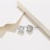 Earrings with rhinestones Xuping Cuts, white color in silver
