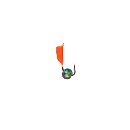 Mormyshka column orange + ball of rainbow, weight 0.5 g-1