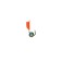 Mormyshka column orange + ball of rainbow, weight 0.5 g