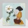 Brooch "March 8" Flower chamomile, white color in gold