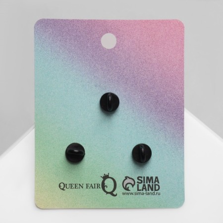Set of badges (3 pcs.) "Frog drinks", green color in black metal-4