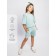Children's jump (T-shirt, shorts), height 92-98 cm, mint color