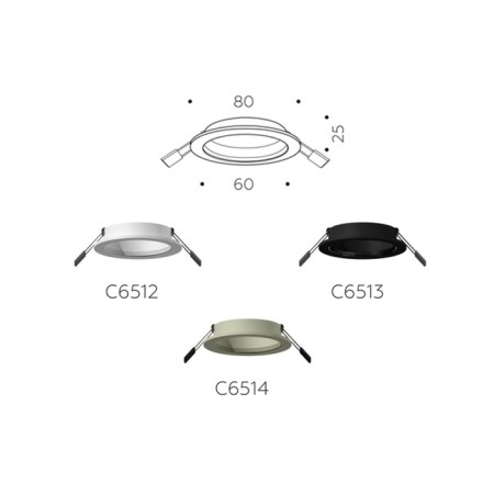 Building lamp built -in Ambrella Diy System Elements C6513 for nozzles D60 mm, GU5.3, color black sand-1